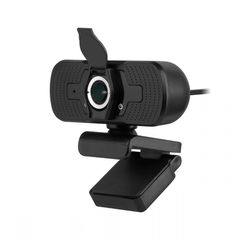 Webcam με ανάλυση FullHD 1080p REBEL με ρυθμιζόμενη βάση 360 ° με κάλυμμα φακού που κλειδώνει