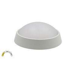Πλαφονιέρα στρογγυλή LED 230V 15W με δυνατότητα ρύθμισης απόχρωσης φωτός CCT 180x72mm λευκή IP65