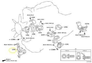 TOYOTA	HILUX-HIACE 1GD-2GD ΜΠΡΑΚΕΤΟ - ΣΤΗΡΙΓΜΑ ΔΥΝΑΜΟΥ	12501-0E011-thumb-3