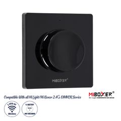 K1-B Mi-BOXER Ασύρματο Επιτοίχιο Χειριστήριο Dimmer RF 2.4Ghz για όλα τα Μονόχρωμα Mi-BOXER Controller DC 3V 1 x CR2032 - IP20 Μαύρο Μ8.5 x Π8.5 x Υ2.5cm - 5 Years Warranty