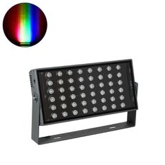 Προβολέας Wall Washer για Φωτισμό Κτιρίων LED 100W 8500lm 30° DC 24V Αδιάβροχο IP65 Μ45.5 x Π28 x Υ10cm RGBW DMX512 - Γκρι Ανθρακί - 3 Years Warranty