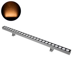 Μπάρα Φωτισμού Wall Washer LED 48W 3840lm 5° DC 24V Αδιάβροχο IP67 Μ100 x Π5.2 x Υ3.6cm (Υ8.5 με Βάση) Αρχιτεκτονικό Πορτοκαλί 2200K - Γκρι Ανθρακί - 3 Years Warranty