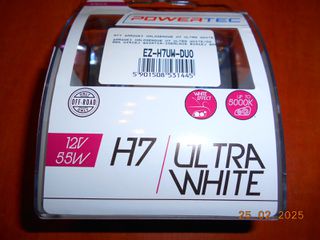 ΛΑΜΠΕΣ ΣΕΤ BMW E36 E46 E87 F20 F21 F45 E90 F30 E39 E84 F25 E53 Z3 / H7/55W / ULTRA WHITE / NTY ''BMW Βαμβακάς'-thumb-7
