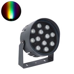 Προβολέας Wall Washer για Φωτισμό Κτιρίων LED 24W 2040lm 30° DC 24V Αδιάβροχο IP65 L15 x W15 x H9.1cm RGBW DMX512 - Γκρι Ανθρακί - 3 Years Warranty