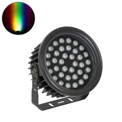 Προβολέας Wall Washer για Φωτισμό Κτιρίων LED 72W 6120lm 30° DC 24V Αδιάβροχο IP65 L24.5 x W24.5 x H14.7cm RGBW DMX512 - Μαύρο - 3 Years Warranty