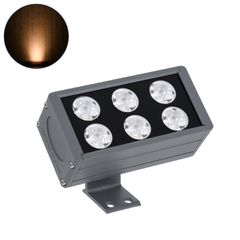 Προβολέας Wall Washer για Φωτισμό Κτιρίων LED 24W 2040lm 5° DC 24V Αδιάβροχο IP65 L16 x W9.5 x H7.5cm Αρχιτεκτονικό Πορτοκαλί 2200K - Γκρι Ανθρακί - 3 Years Warranty