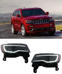 ΦΑΝΑΡΙΑ ΕΜΠΡΟΣ LED Headlights Jeep Grand Cherokee IV WK2 Facelift (2014-2020) Dynamic Turning Lights and Start-up Display