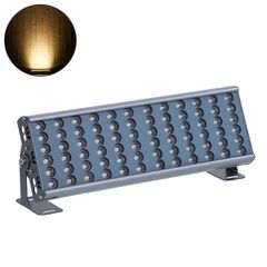 Προβολέας Wall Washer για Φωτισμό Κτιρίων LED 72W 6480lm 10° DC 24V Αδιάβροχο IP65 L46.5 x W7 x H16.5cm Θερμό Λευκό 2700K - Ασημί - 3 Years Warranty
