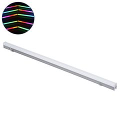 Ψηφιακή Μπάρα Φωτισμού Wall Washer Digital Pixel Facade Tuber Bar LED 12W 720lm 180° DC 24V Αδιάβροχο IP65 L100 x W3 x H4.5cm RGB DMX512 - Ασημί με Οπάλ Λευκό Κάλυμμα - 3 Years Warranty