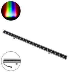 Μπάρα Φωτισμού Wall Washer με Αντιθαμβωτική Γρίλια LED 24W 2040lm 15° DC 24V Αδιάβροχο IP65 L100 x W4 x H5.5cm RGBW DMX512 - Ασημί - 3 Years Warranty
