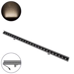 Μπάρα Φωτισμού Wall Washer με Αντιθαμβωτική Γρίλια LED 24W 2280lm 15° DC 24V Αδιάβροχο IP65 L100 x W4 x H5.5cm Φυσικό Λευκό 4500K - Ασημί - 3 Years Warranty