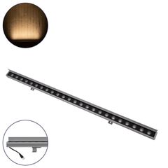 Μπάρα Φωτισμού Wall Washer με Αντιθαμβωτική Γρίλια LED 24W 2040lm 15° DC 24V Αδιάβροχο IP65 L100 x W4 x H5.5cm Θερμό Λευκό 2700K - Ασημί - 3 Years Warranty