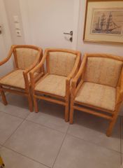 3 vintage bamboo πολυθρονες εξαιρετικες και ωραιες ολες μαζι 100 ευρω τελικη τιμη μονο πακετο