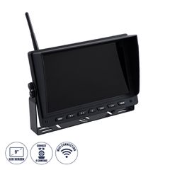 Έγχρωμη Οθόνη 9" WiFi για Αυτοκινητο - Φορτηγό DC 12-24V - για Σύνδεση έως 4 WiFi Κάμερες 1080P HD Οπισθοπορείας - Μαύρο