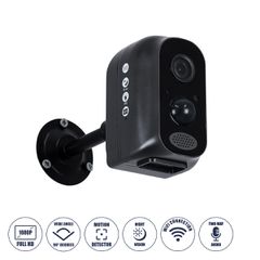 Επαναφορτιζόμενη Επιτραπέζια/Τοίχου IP Camera 1080P WiFi 90° Μοιρών - 6200mAh - Νυχτερινή Όραση με LED IR - Διπλή Κατέυθυνση Ομιλίας - Ανιχνευτή Κίνησης - Νυχτερινή Λήψη - Θέση SD Κάρτας Max 128GB - 2