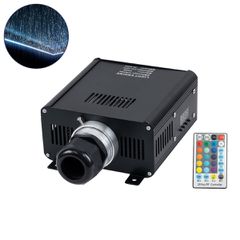 Μηχανή Οπτικής Ίνας Μονής Κεφαλής - Fiber Optic Light Machine Single Head LED 45W AC 220-240V με Ασύρματο Χειριστήριο RF 2.4Ghz Μ16 x Π26 x Υ8.5cm RGBW DMX512 - 2 Years Warranty