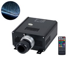 Μηχανή Οπτικής Ίνας Μονής Κεφαλής - Fiber Optic Light Machine Single Head LED 45W AC 220-240V με Ασύρματο Χειριστήριο RF 2.4Ghz Μ14 x Π26 x Υ8.5cm RGBW - 2 Years Warranty