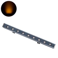 Μπάρα Φωτισμού Wall Washer LED 9W 945lm 30° DC 24V Αδιάβροχο IP65 Μ50 x Π4 x Υ5cm Αρχιτεκτονικό Πορτοκαλί 2200K - Γκρι Ανθρακί - 3 Years Warranty