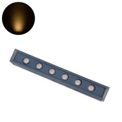 Μπάρα Φωτισμού Wall Washer LED 6W 660lm 30° DC 24V Αδιάβροχο IP65 Μ30 x Π4 x Υ5cm Θερμό Λευκό 2700Κ - Γκρι Ανθρακί - 3 Years Warranty