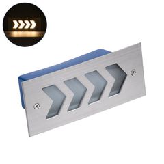 Χωνευτό Φωτιστικό Τοίχου LED 6W 660lm 120° DC 24V Αδιάβροχο IP67 Μ17 x Π7 x Υ5.5cm Θερμό Λευκό 3000K - Ανοξείδωτο Ατσάλι - 3 Years Warranty
