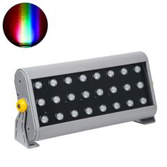 Προβολέας Wall Washer για Φωτισμό Κτιρίων LED 48W 4800lm 30° DC 24V Αδιάβροχο IP65 Μ39 x Π6 x Υ17cm Πολύχρωμο RGB DMX512 - Ασημί - 3 Years Warranty