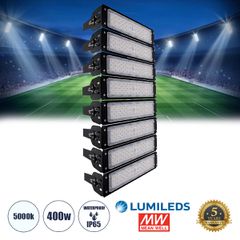 LED Προβολέας Γηπέδου - Φωτιστικό Tunnel 400W 64000LM 75°*135° AC 100-277V IP65 -  Ψυχρό Λευκό 5000K - MeanWell Driver & LumiLEDs Chip - 5 Years Warranty