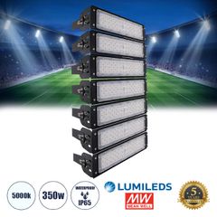LED Προβολέας Γηπέδου - Φωτιστικό Tunnel 350W 56000LM 75°*135° AC 100-277V IP65 -  Ψυχρό Λευκό 5000K - MeanWell Driver & LumiLEDs Chip - 5 Years Warranty