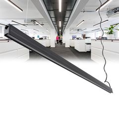Γραμμικό Κρεμαστό Φωτιστικό Linear LED 18W 2170lm 120° AC 220-240V Μ120 x Π2 x Υ4cm Θερμό Λευκό 2700K - Μαύρο - 3 Years Warranty