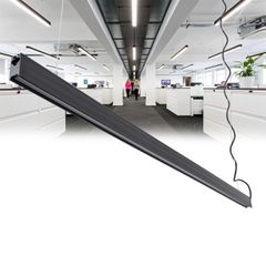 Γραμμικό Κρεμαστό Φωτιστικό Linear LED 18W 2170lm 60° AC 220-240V Μ120 x Π2 x Υ4cm Θερμό Λευκό 2700K - Μαύρο - 3 Years Warranty