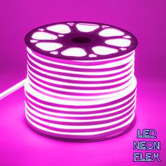 OVALE 120° Degree Neon Flex Epistar LED SMD 2835 1m 12W/m 120LED/m 1212lm/m 120° DC 230V Αδιάβροχη IP68 Ροζ Dimmable
