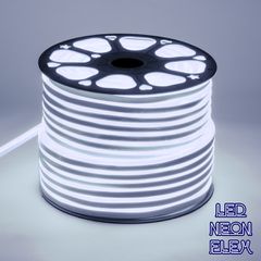OVALE 120° Degree Neon Flex Epistar LED SMD 2835 1m 12W/m 120LED/m 1320lm/m 120° DC 230V Αδιάβροχη IP68 Ψυχρό Λευκό 6000K Dimmable