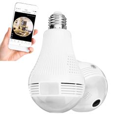 WIFI 2.4G IP CAMERA 2.0MP 1080P - Έξυπνη Κρυφή IP Κάμερα WiFi 1080P Fish Eye 360° 3W LED σε Σχήμα Λάμπας με Ντουί και Βάση E27 Smart Home