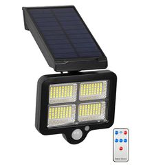 Αυτόνομος Ηλιακός Προβολέας LED SMD 20W 1500lm με Ενσωματωμένη Μπαταρία 2400mAh - Φωτοβολταϊκό Πάνελ με Αισθητήρα Ημέρας-Νύχτας - PIR Αισθητήρα Κίνησης και Ασύρματο Χειριστήριο IR Αδιάβροχο IP65 Ψυχρό