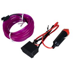 TUBE 360° Degree Διακοσμητική EL-Wire Neon Αυτοκινήτου Κορδόνι ΣΕΤ 3m 1W/3m 30lm/m 360° DC 12V με Βύσμα Αναπτήρα Αυτοκινήτου Αδιάβροχη IP68 Μωβ-thumb-2