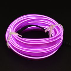 TUBE 360° Degree Διακοσμητική EL-Wire Neon Αυτοκινήτου Κορδόνι ΣΕΤ 3m 1W/3m 30lm/m 360° DC 12V με Βύσμα Αναπτήρα Αυτοκινήτου Αδιάβροχη IP68 Μωβ-thumb-4