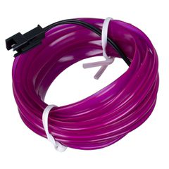 TUBE 360° Degree Διακοσμητική EL-Wire Neon Αυτοκινήτου Κορδόνι ΣΕΤ 3m 1W/3m 30lm/m 360° DC 12V με Βύσμα Αναπτήρα Αυτοκινήτου Αδιάβροχη IP68 Μωβ-thumb-3