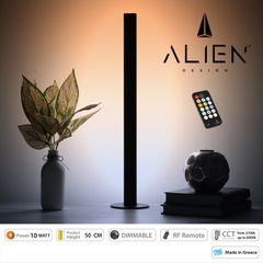 ALIEN-DIVA-BLACK-50-10 ALIEN Design DIVA Μοντέρνο Minimal Nordic Μεταλλικό Φωτιστικό Επιτραπέζιο - Πορτατίφ - Λαμπατέρ Μαύρο LED 10W 1500lm με Ασύρματο Χειριστήριο RF & Dimmer IP20 CCT Θερμό 2700 K έω