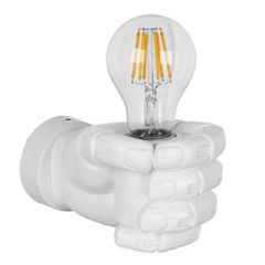 Μοντέρνο Φωτιστικό Τοίχου Απλίκα Μονόφωτο Λευκό Γύψινο Μ15 x Π10 x Υ10cm