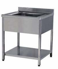 Λάντζα ανοιχτή 120x70x86 με 1 γούρνα 50x50 εκ.