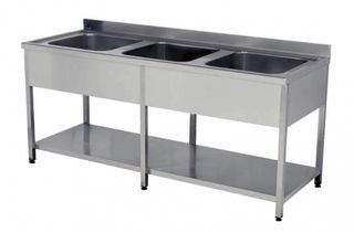 Λάντζα ανοιχτή 290x60x86 με 3 γούρνες 40x40 εκ.
