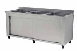 Λάντζα κλειστή 240x60x86 με 3 γούρνες 40x40 εκ.