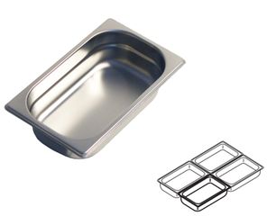 Λεκάνη Gastronorm 1/4 βάθους 2cm