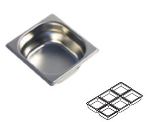 Λεκάνη Gastronorm 1/6 βάθους 6.5cm