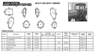 JOHN DEERE 5015 F - 5015 V SERIES ΓΝΗΣΙΑ ΚΡΥΣΤΑΛΛΑ ΚΑΜΠΙΝΑΣ