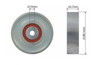 NTY Τεντωτήρας Ιμάντα Πολυ-V RNK-TY-031 Διάμετρος 88,1mm Πλάτος 24,7mm Toyota Yaris 1.0 / 1.3 (1999-2010)
