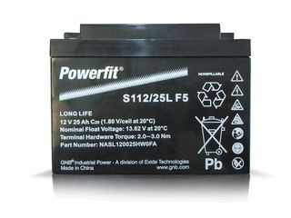 Mπαταρία GNB by Exide,POWERFIT S112/25L F5 12V 25Ah AGM
