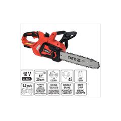 Αλυσοπρίονο Μπαταρίας 18V 3.3kg με Λάμα 30cm Solo YATO YT-828138-thumb-1
