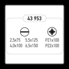 F.F. GROUP ΚΑΤΣΑΒΙΔΙ ΙΣΙΟ & POZIDRIV (PΖ), ΣΕΤ 6 ΤΜΧ (43953)