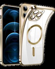 MagSafe TPU Color Chrome Case protect lens for iPhone 11 Pro Gold
