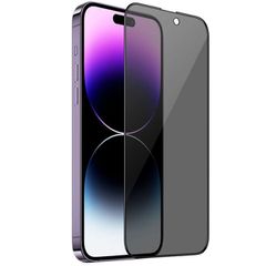 Full Glue Privacy Tempered Glass 3D for iPhone 15 Pro black frame